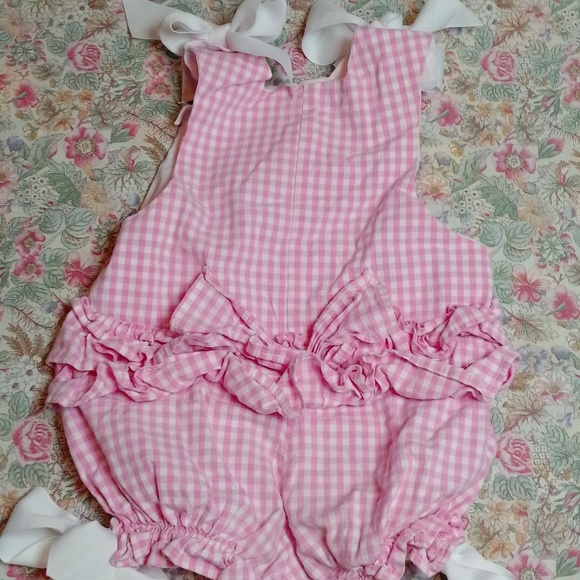 Adorable Vintage Easter Jumper pink with bunny and ribbon size 9 months - Picture 5 of 7